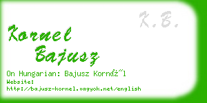 kornel bajusz business card